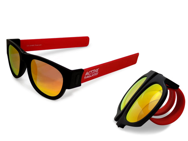 Active Sunglasses - Red - Fire Iridium Mirror