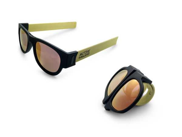 Active Sunglasses - Yellow - Fire Iridium Mirror